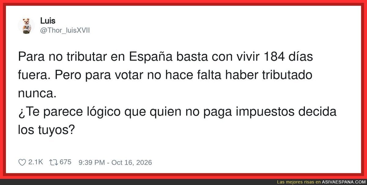 Hacienda te persigue hasta el último euro, pero para decidir quién gobierna basta con tener un abuelo español