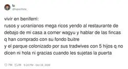 Valencia consigue lo que no logr&oacute; la ONU: unir a rusos y ucranianos. Solo hac&iacute;an falta wagyu y un fondo buitre
