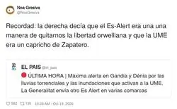 La derecha que llamaba orwelliano al Es-Alert y capricho de Zapatero a la UME ahora no suelta el m&oacute;vil esperando la alerta