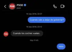 El PSOE prometi&oacute; irse cuando volaran los coches y ahora va y despegan