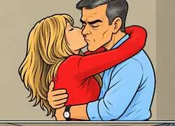 S&aacute;nchez y Bego&ntilde;a ensayan el beso del siglo, pero el funcionario ya avisa: el vis a vis ha terminado