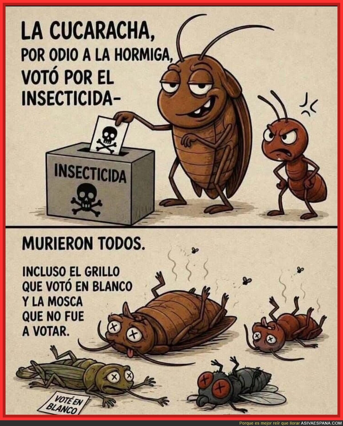 Lecci&oacute;n de democracia para insectos: votar al insecticida tambi&eacute;n tiene consecuencias