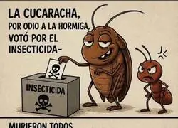 Lecci&oacute;n de democracia para insectos: votar al insecticida tambi&eacute;n tiene consecuencias