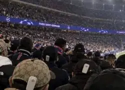 La grada del PSG: m&aacute;s Gucci y Prada en un fondo que en toda la Milla de Oro