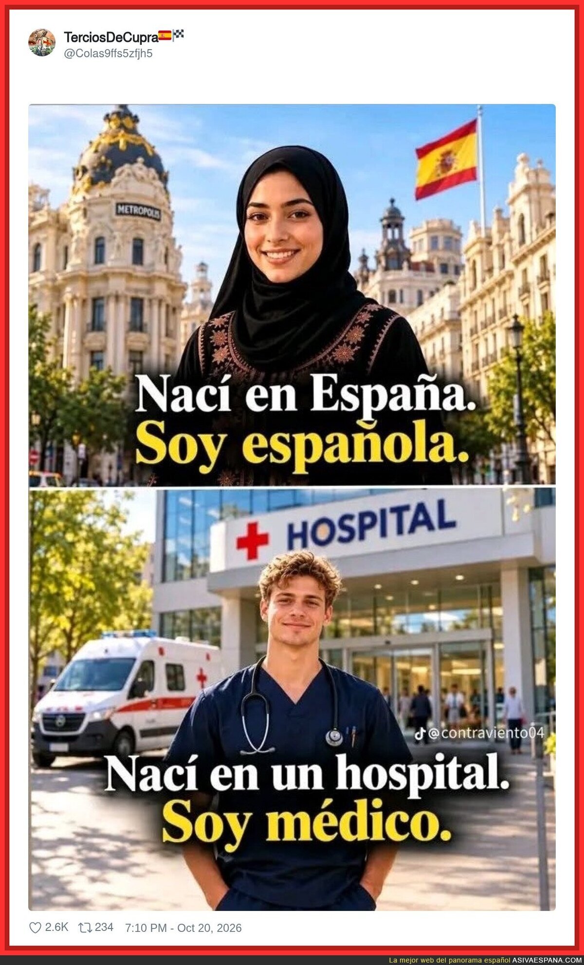 &laquo;Nac&iacute; en Espa&ntilde;a, soy espa&ntilde;ola&raquo;: con esa l&oacute;gica, nacer en un hospital te convierte en m&eacute;dico