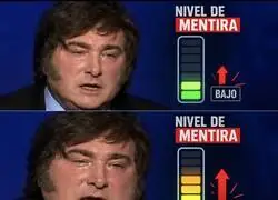 Milei estrena mentir&oacute;metro en Madrid y el aparato pide la baja a los cinco minutos