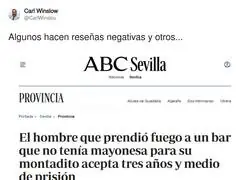 Cr&iacute;tica gastron&oacute;mica sevillana: si el montadito no lleva mayonesa, el bar no lleva techo
