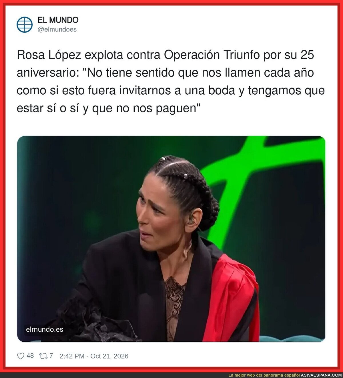 Rosa L&oacute;pez pone precio a la nostalgia: a OT ya no se va gratis ni aunque sea el 25 aniversario