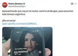 S&aacute;nchez responde a Milei con &laquo;Fan&aacute;tico&raquo; de Lali y la diplomacia espa&ntilde;ola pasa a ser una playlist de Spotify