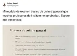 El examen b&aacute;sico de cultura general con el que media sala de profesores tendr&iacute;a que ir a recuperaci&oacute;n