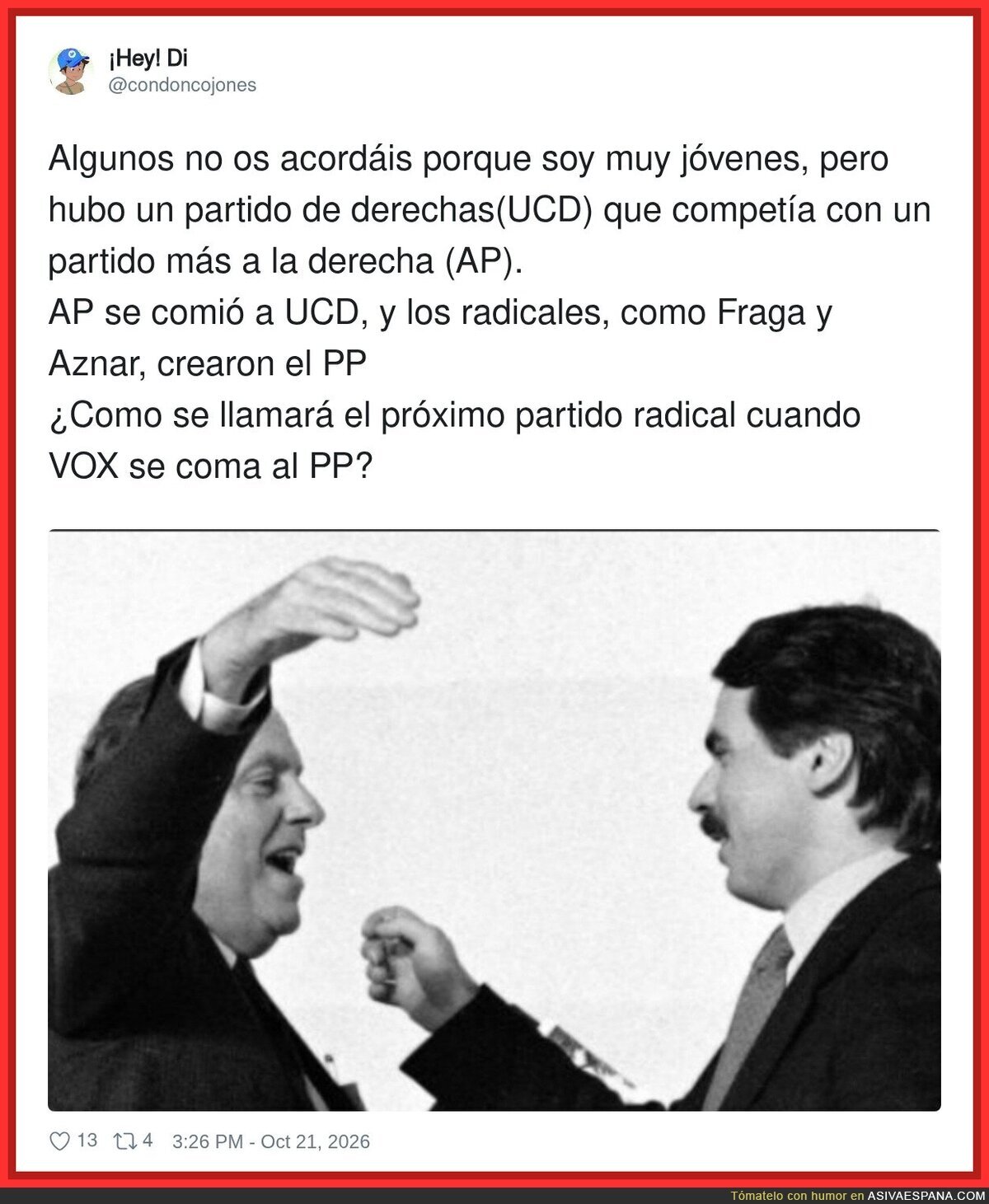 &Aacute;rbol geneal&oacute;gico de la derecha espa&ntilde;ola: aqu&iacute; el pez grande siempre acaba en la tripa de otro m&aacute;s grande