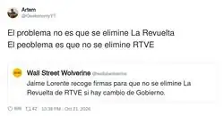 Jaime Lorente recoge firmas para salvar La Revuelta; otros prefieren desenchufar directamente toda la tele p&uacute;blica