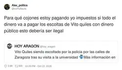 Vito Quiles, el &uacute;nico periodista con escolta pagada por los mismos que no le leen