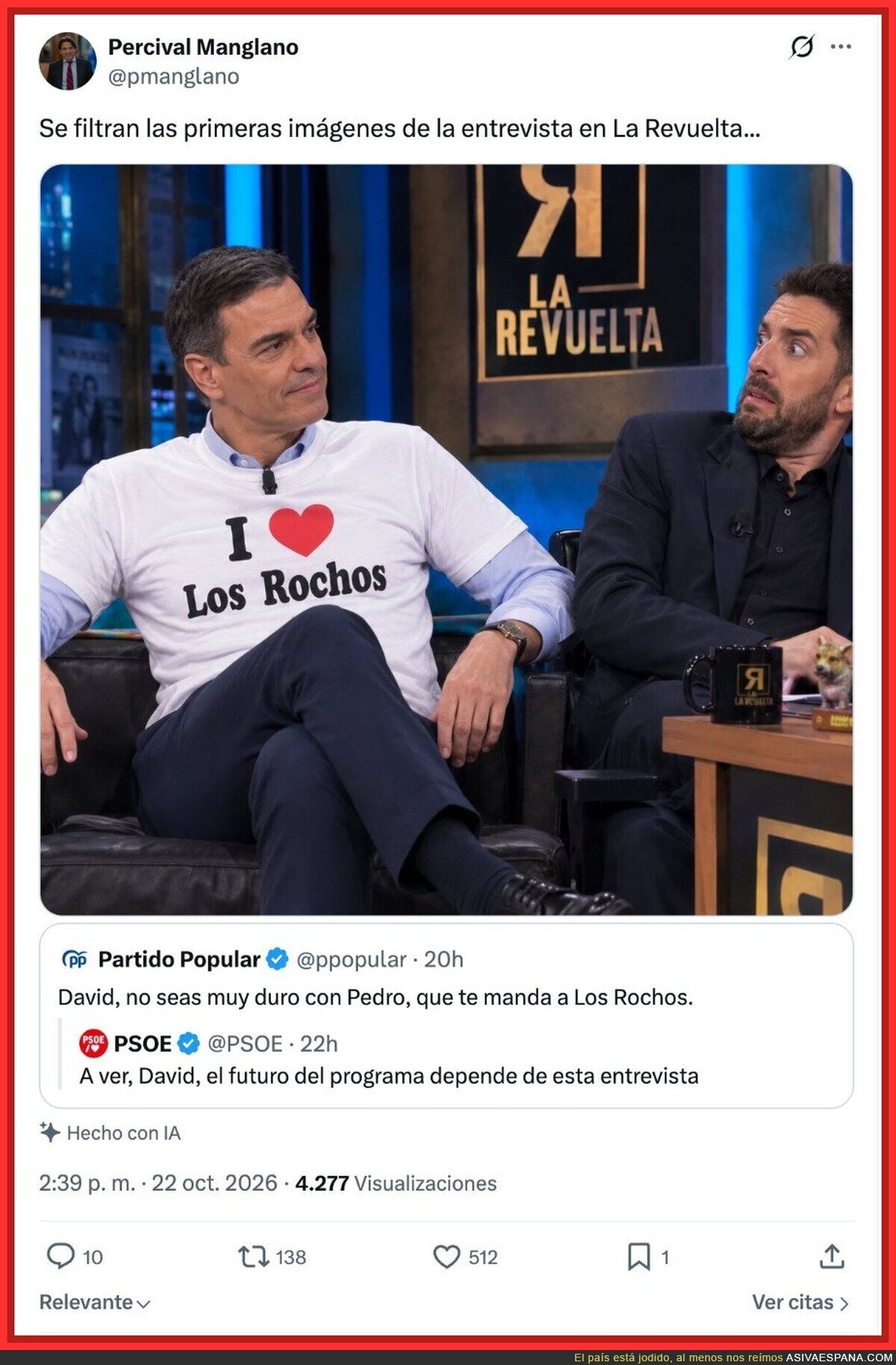 El PP amenaza a Broncano con Los Rochos y S&aacute;nchez se presenta con camiseta de fan