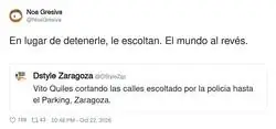 Vito Quiles hace turismo por Zaragoza con escolta policial: el tour VIP que no ofrece ninguna agencia