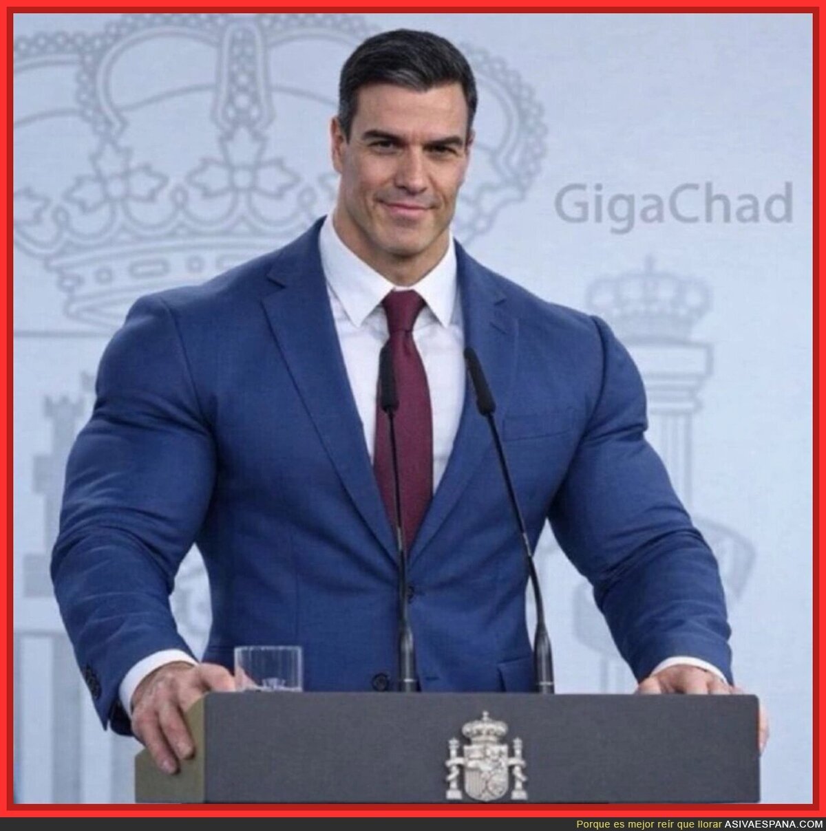 S&aacute;nchez en modo GigaChad: ni Jordi Wild, ni preguntas inc&oacute;modas, ni camisa de su talla
