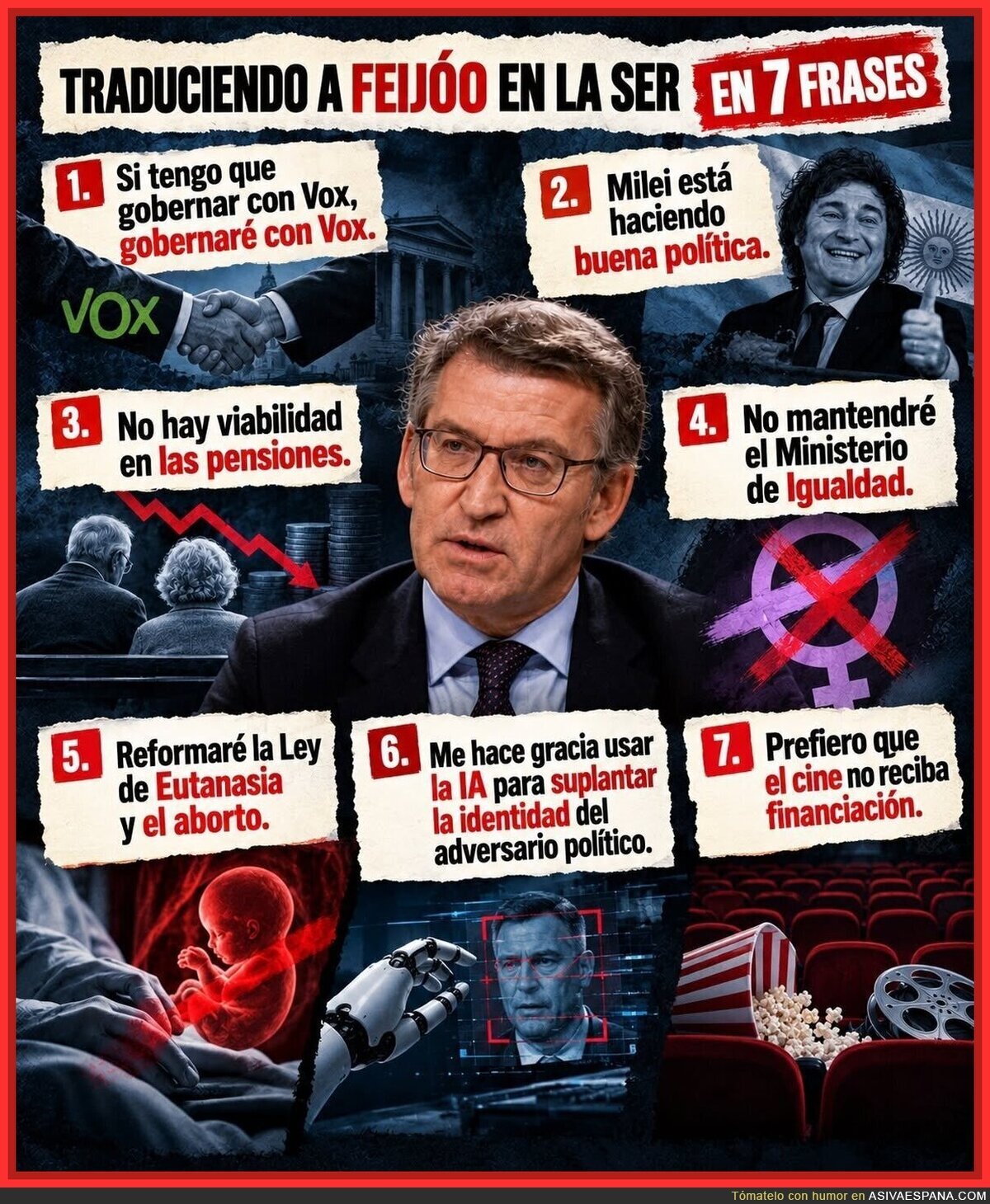 Feijóo en la SER, traducido al castellano: siete frases y ninguna para el SMI