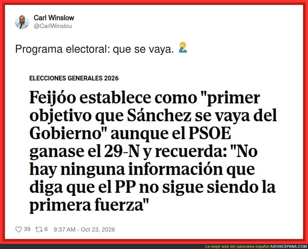 Ganar las elecciones es un detalle, lo importante es que se vaya S&aacute;nchez