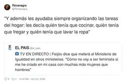 Feminista de toda la vida: yo era la jefa de personal de casa