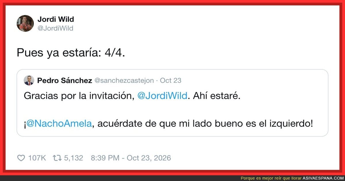 Jordi Wild completa el &aacute;lbum de candidatos y Moncloa ya pide el s&oacute;tano con buena luz