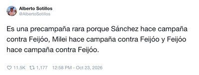 Feij&oacute;o ha conseguido lo imposible: ir perdiendo un debate en el que solo participa &eacute;l