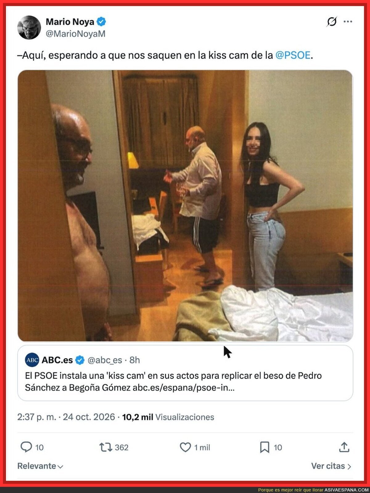 La kiss cam del PSOE promete momentos inolvidables y algunos ya tienen hasta las fotos
