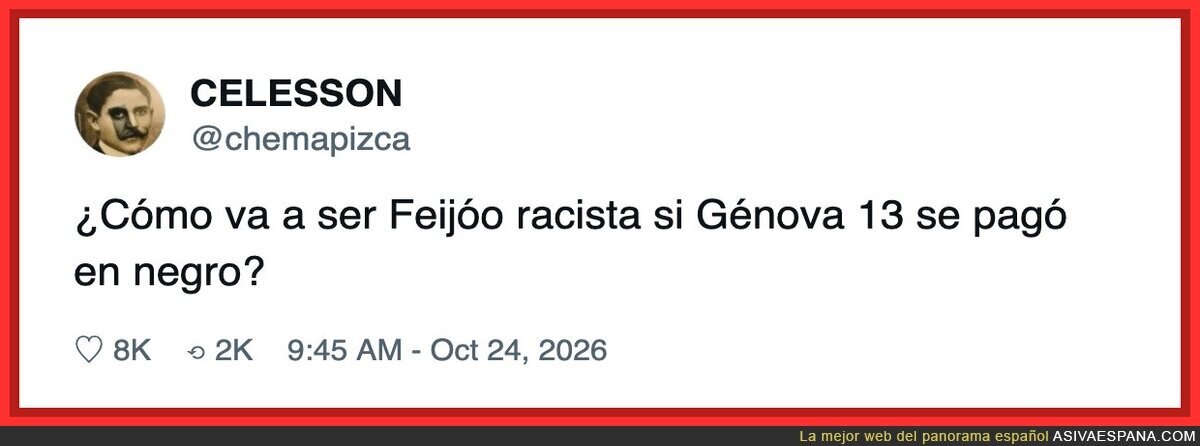 La defensa definitiva de Feij&oacute;o contra el racismo est&aacute; en la contabilidad de G&eacute;nova