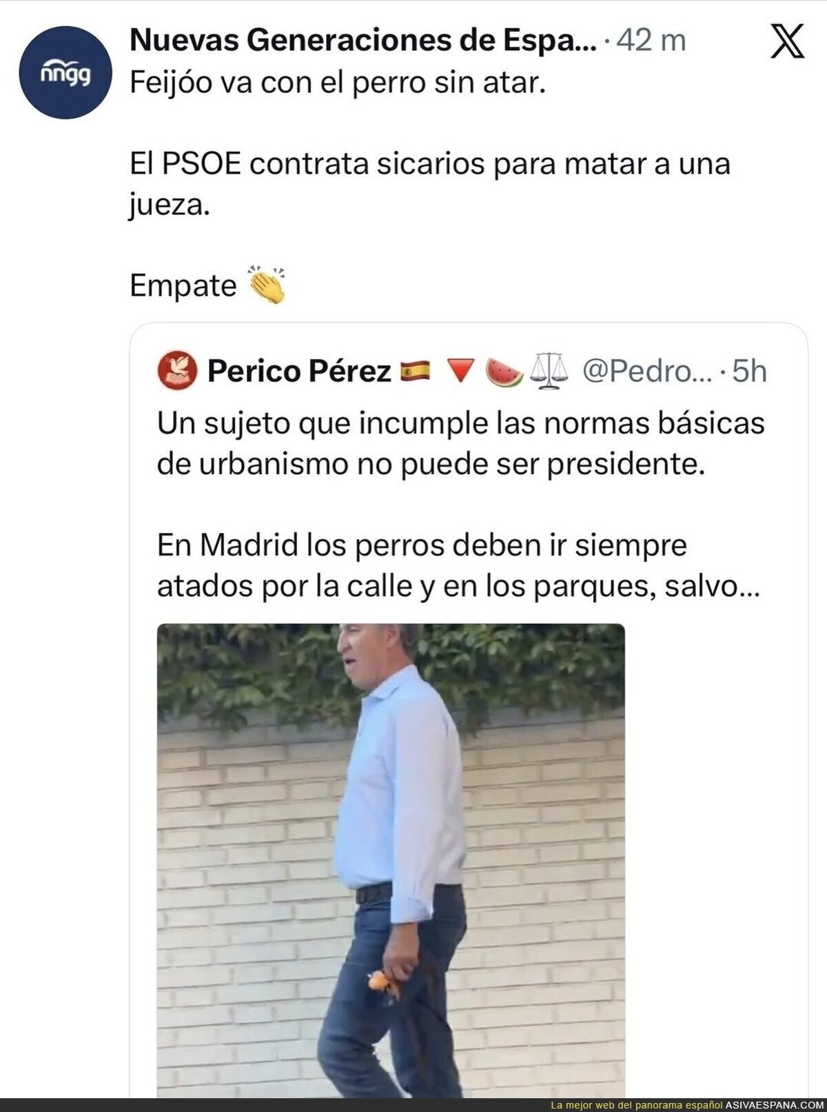 Feij&oacute;o con el perro sin atar contra el PSOE y los sicarios: la campa&ntilde;a ya est&aacute; en modo empate t&eacute;cnico