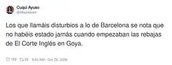 Los disturbios de Barcelona no son nada para quien ha sobrevivido al primer d&iacute;a de rebajas de El Corte Ingl&eacute;s de Goya