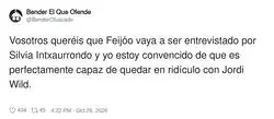 Feij&oacute;o no necesita a Silvia Intxaurrondo para hacer el rid&iacute;culo: con Jordi Wild le sobra y le basta