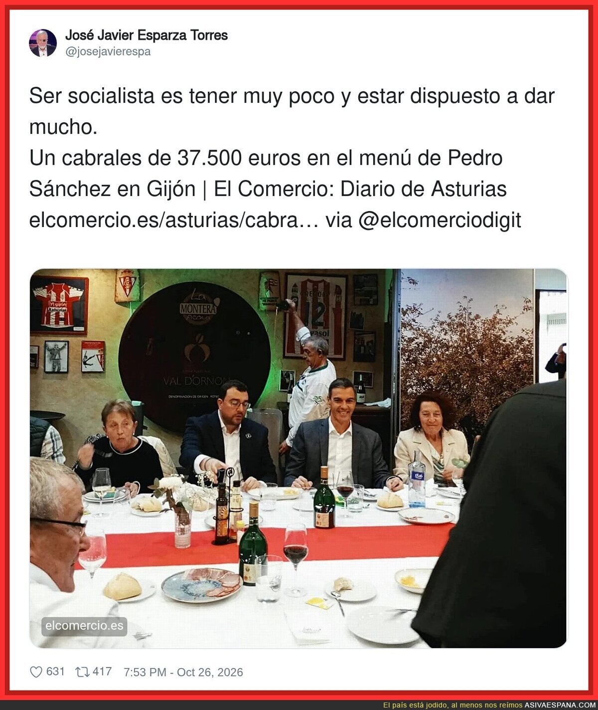 La clase obrera es un concepto; el cabrales de 37.500 euros, una realidad