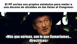 Los estatutos del PP: cumplir las normas es opcional, igual que la dieta del lunes