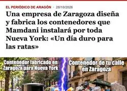 Dos Zaragozas: la que fabrica el contenedor de Nueva York y la que lo mira con envidia desde la acera