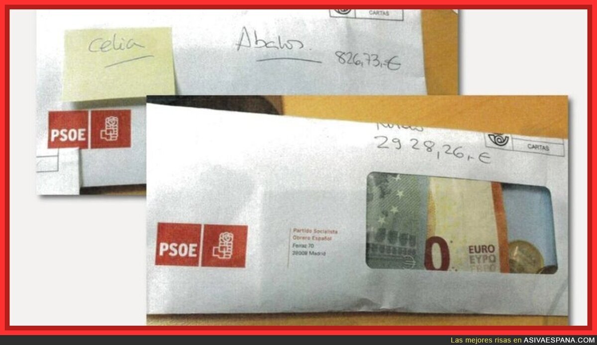 Nada une m&aacute;s que un sobre bien relleno: el PSOE y su sistema de microcr&eacute;ditos