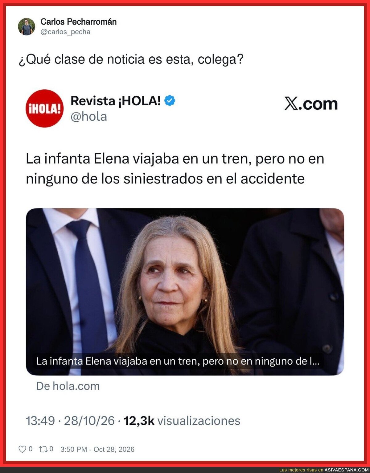 La Infanta viaja en el &uacute;nico tren de Espa&ntilde;a que lleg&oacute; entero a su destino