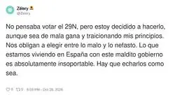 Votar al que menos asco da, la democracia en modo men&uacute; del d&iacute;a