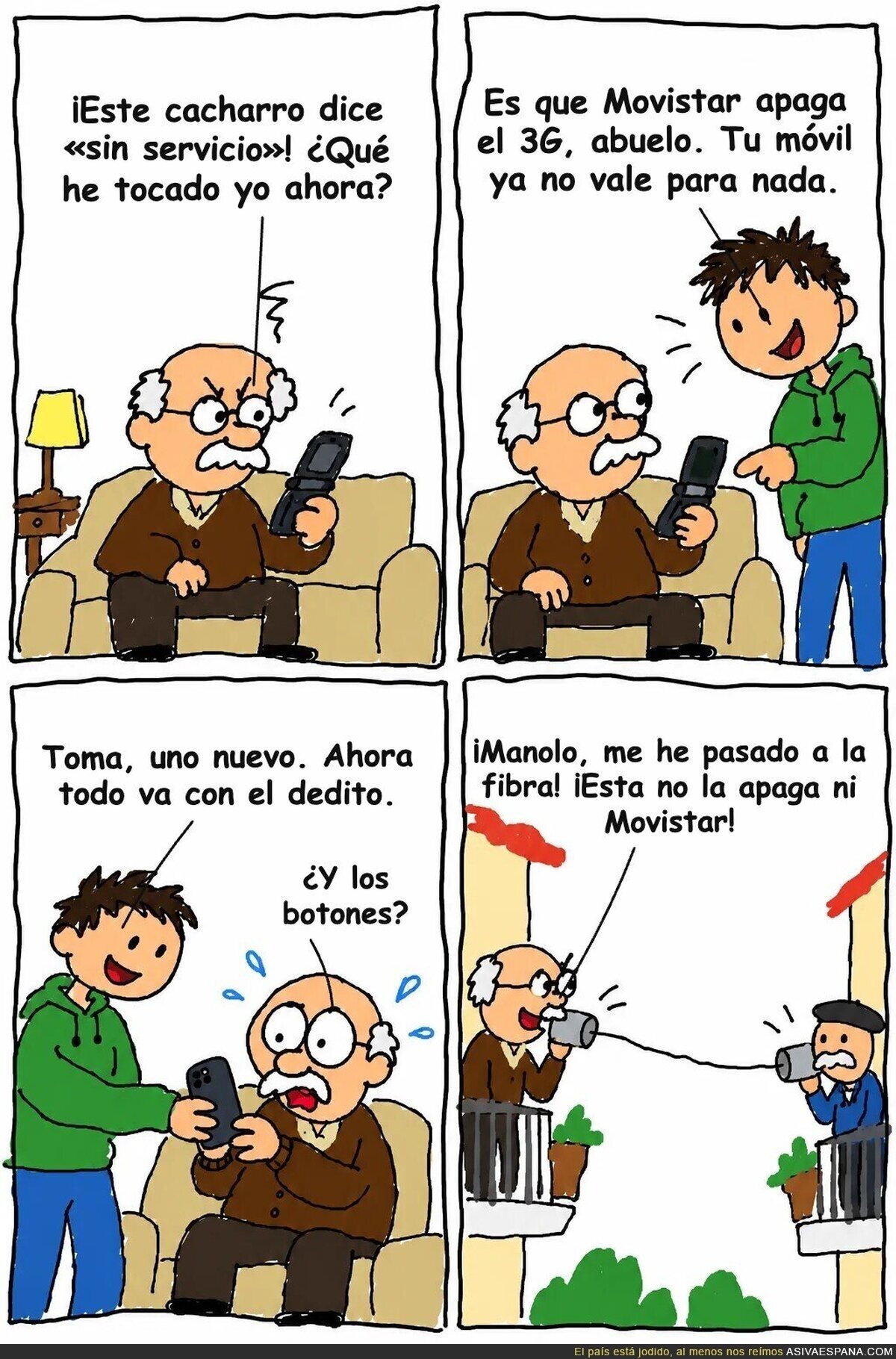 Movistar apaga el 3G y los abuelos vuelven a la única tecnología que nunca falla