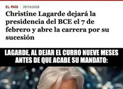 Lagarde se prejubila con champ&aacute;n mientras t&uacute; negocias con la Seguridad Social cada mes cotizado