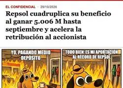 Repsol bate su r&eacute;cord hist&oacute;rico y el conductor sigue sentado en la gasolinera en llamas tan tranquilo