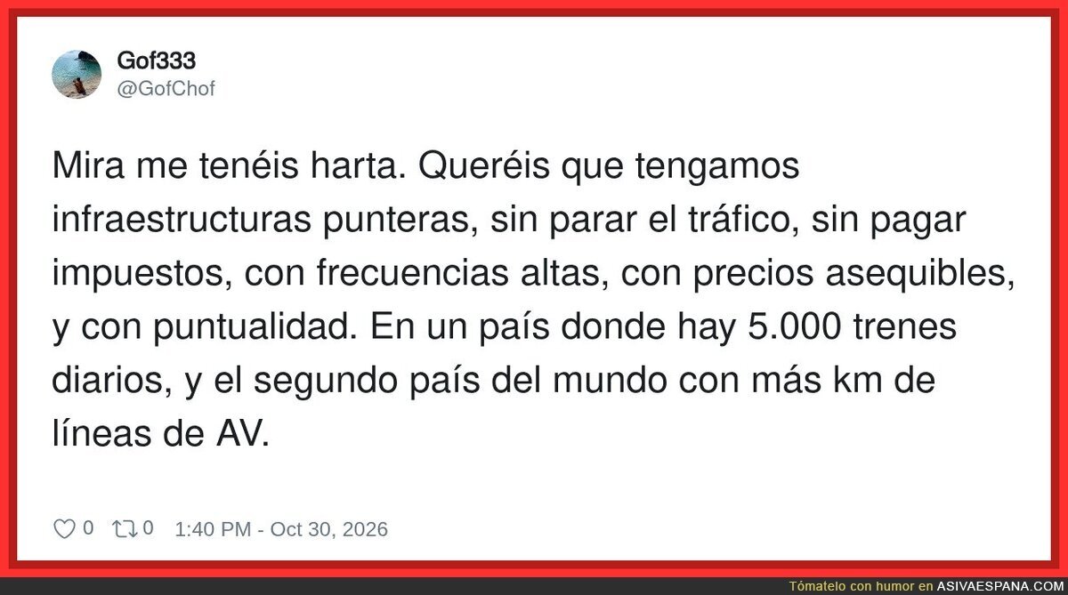 Quieren Suiza con el AVE de Renfe y sin pagar el billete
