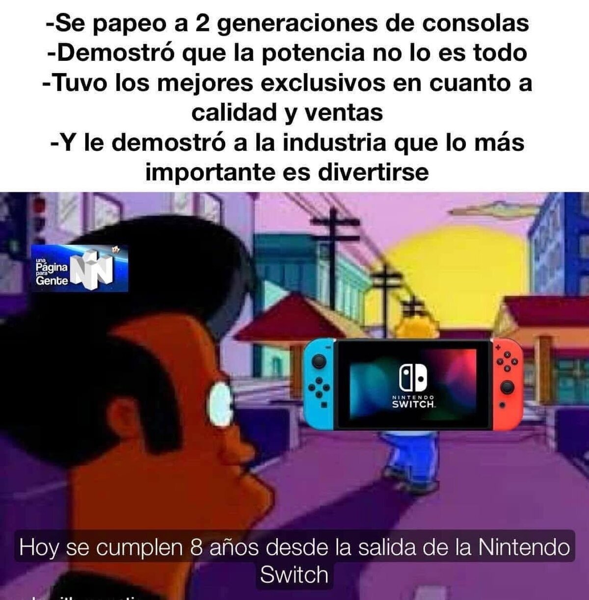 La Switch ya tiene 8 años