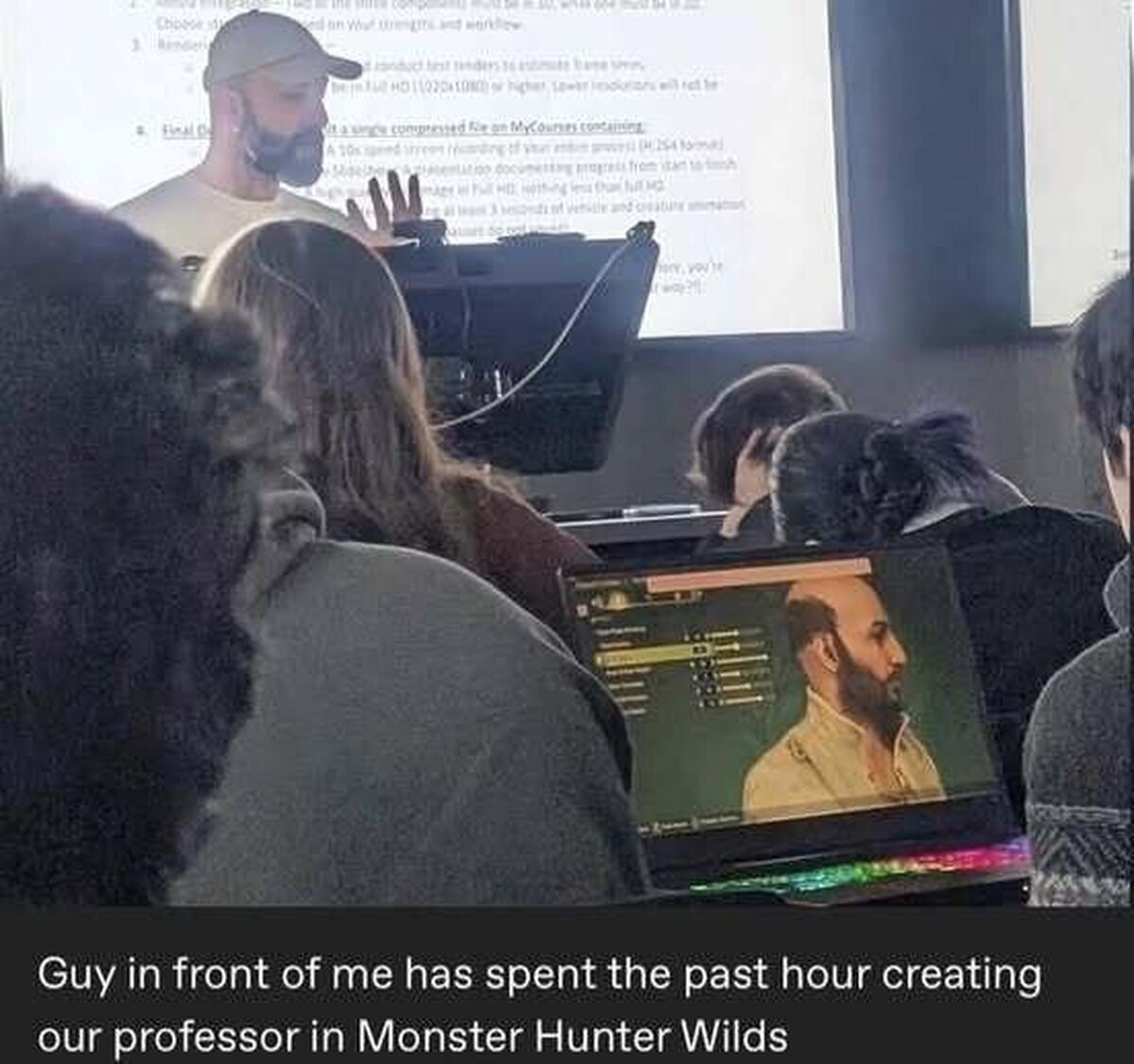 Un personaje basado en tu profesor