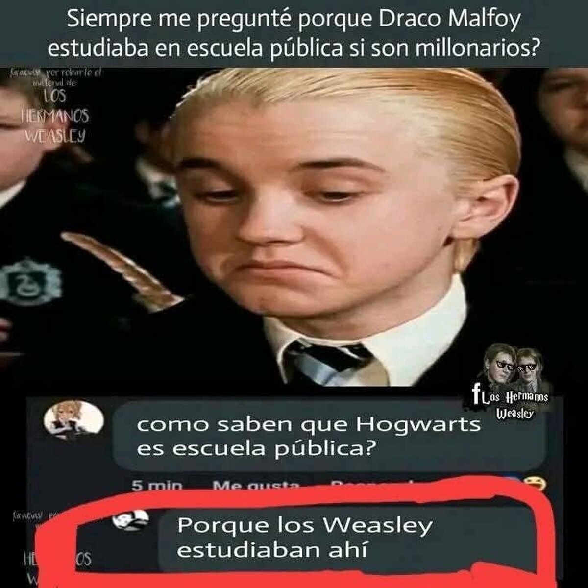¿No había escuelas privadas en ese universo?