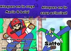 Ataques en las sagas de Mario y Luigi
