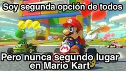 Segundo en Mario Kart jam&aacute;s
