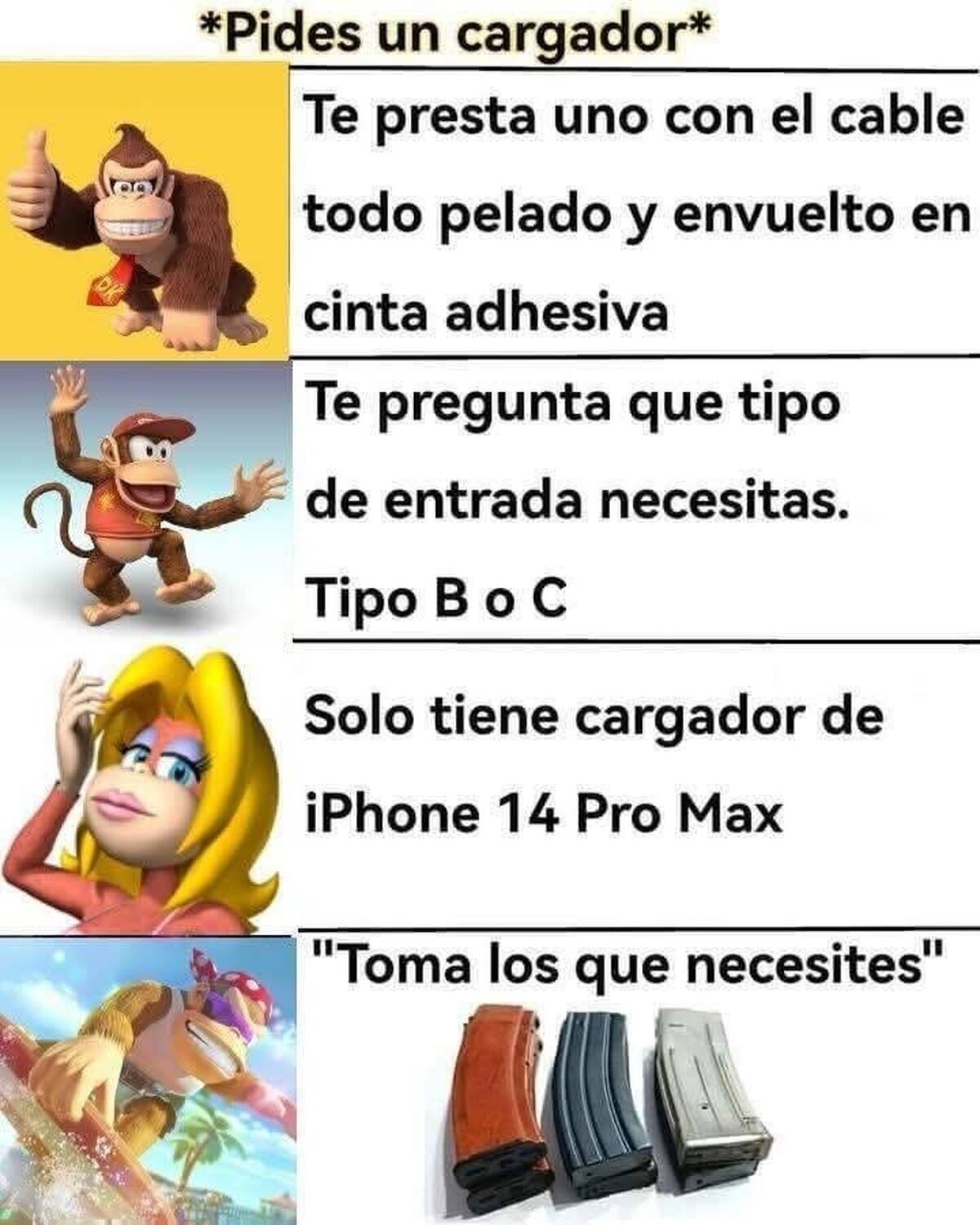 ¿Tienes un cargador?