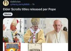 Los Elder Scrolls publicados durante cada Papa