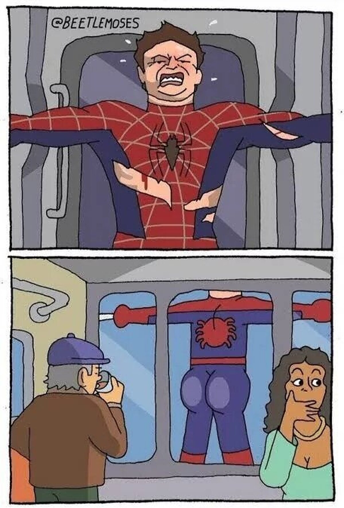 No era el mejor ángulo para los pasajeros