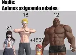 Las edades en los animes