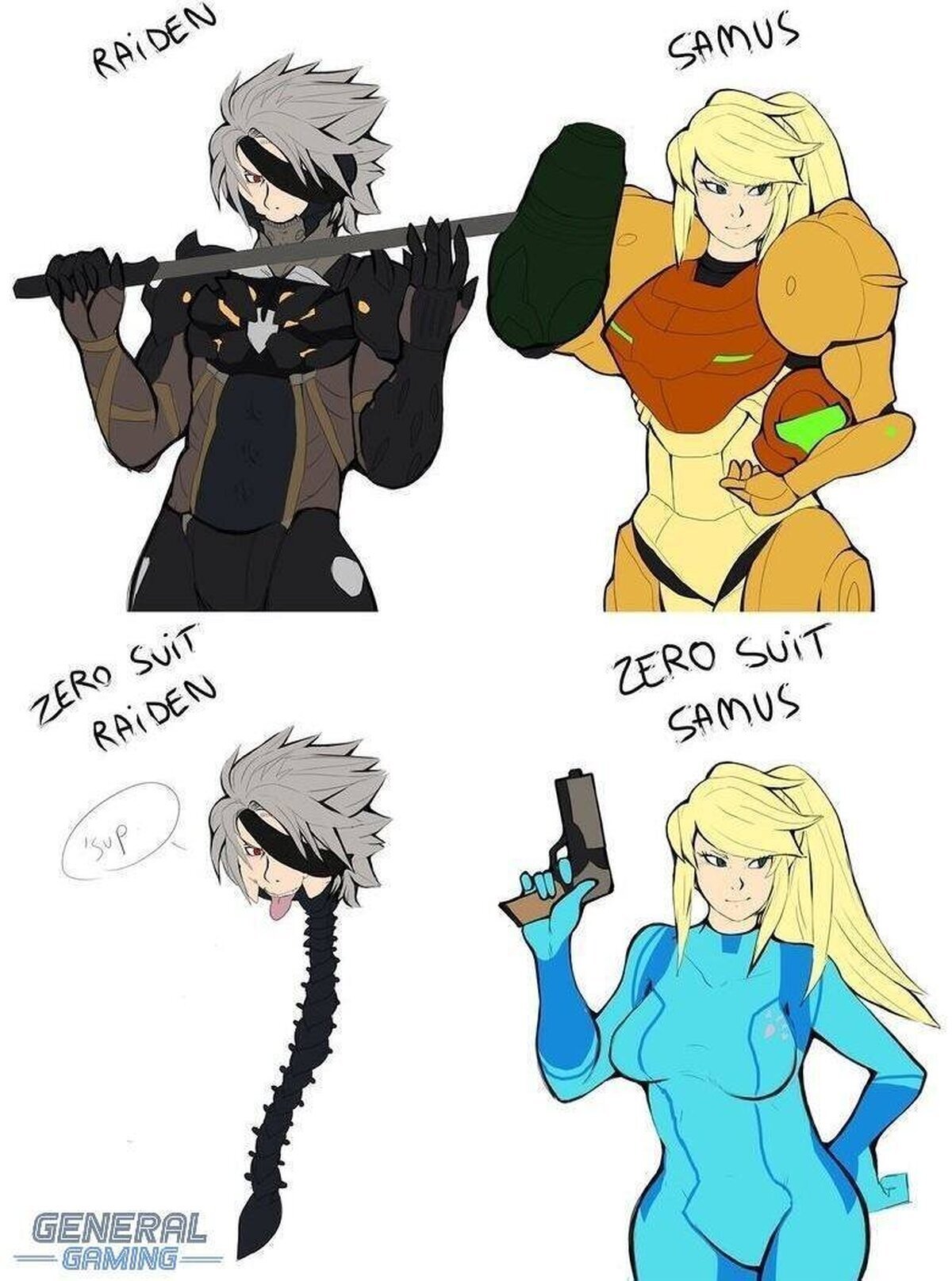 Raiden sin traje se ve algo delgado